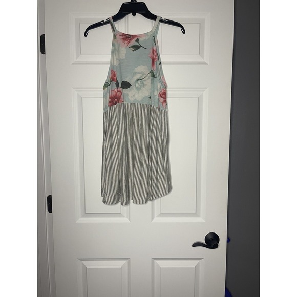 Bibi High Neck Floral Striped Pattern Tank Top  multicolor medium - Picture 2 of 2